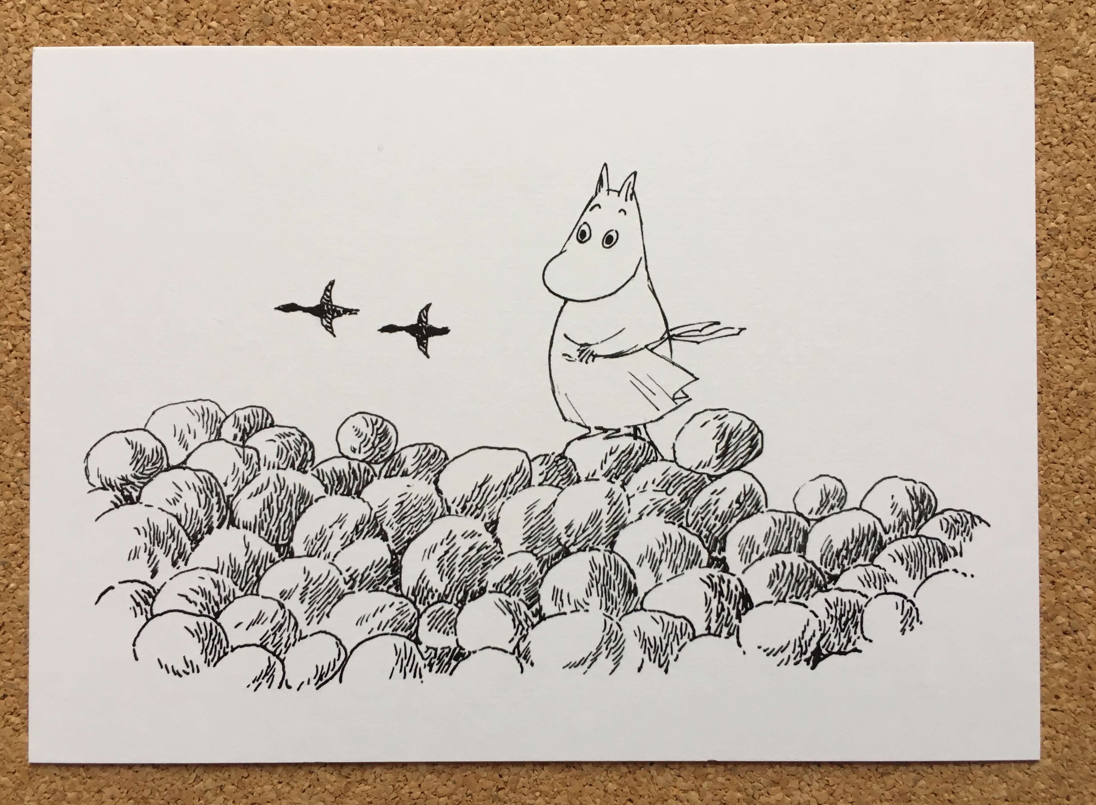 ムーミン展で購入した絵はがき