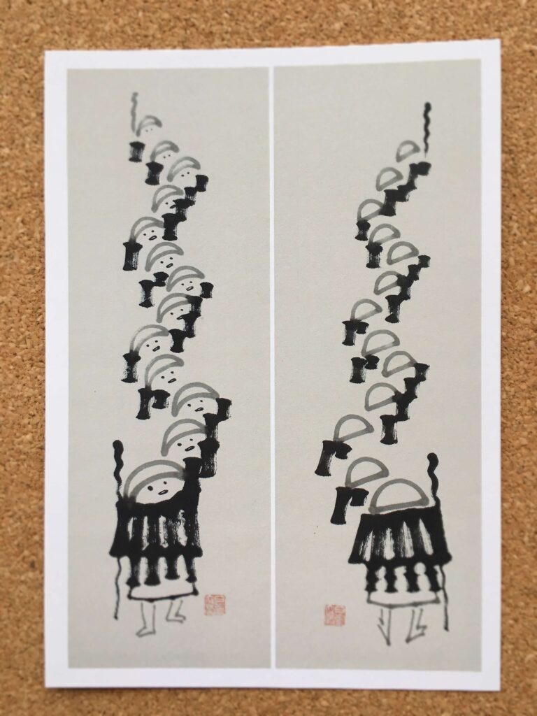 日本の素朴絵展の絵はがき